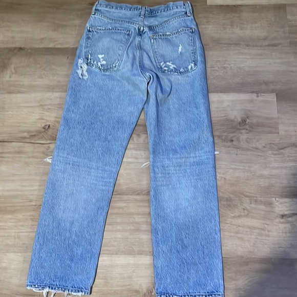 Agolde 90’s Distressed Straight Fit Jeans Sz 26 - Picture 10 of 13